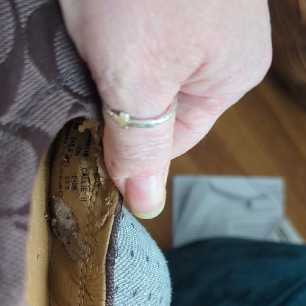 Coach Brown and Tan Two-Tone Flats with Elastic Fit - Picture 10 of 14